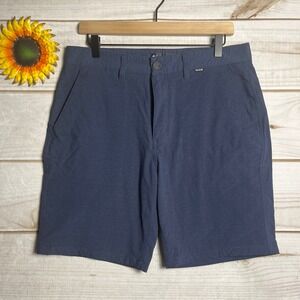 Hurley Nike Dri-Fit Mens Blue Shorts Size 32 Casual Golf Activewear